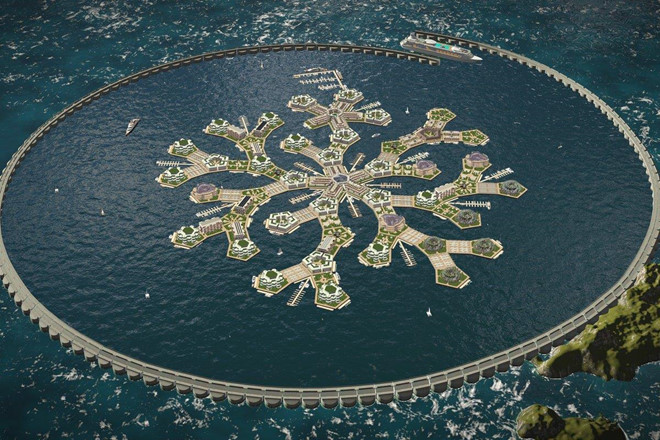 Seastead là kế hoạch xây dựng một cuộc sống phi quốc gia trên biển của con người. Ảnh: The New Republic.