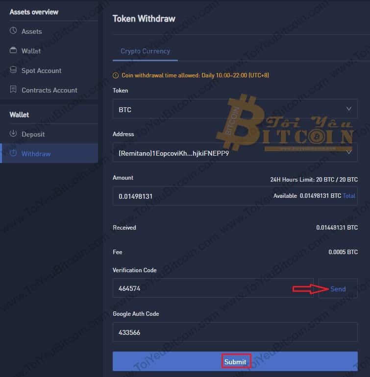 Cách rút tiền từ sàn Bithumb Global. Ảnh 5