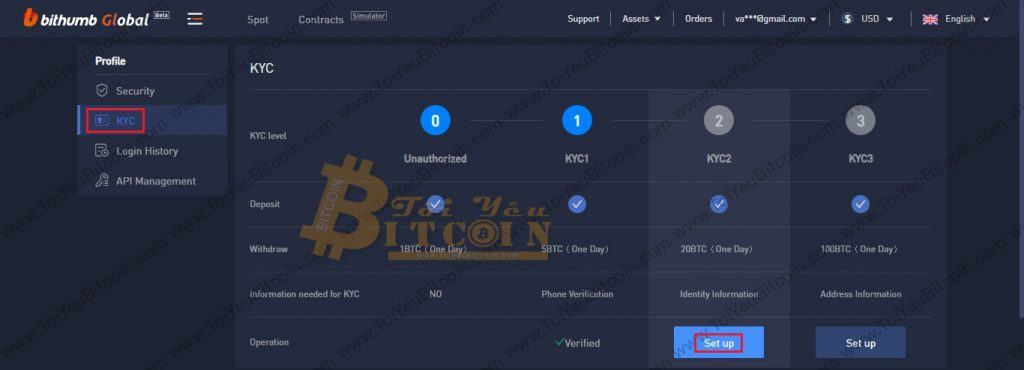 Cách xác thực KYC tài khoản Bithumb Pro. Ảnh 1