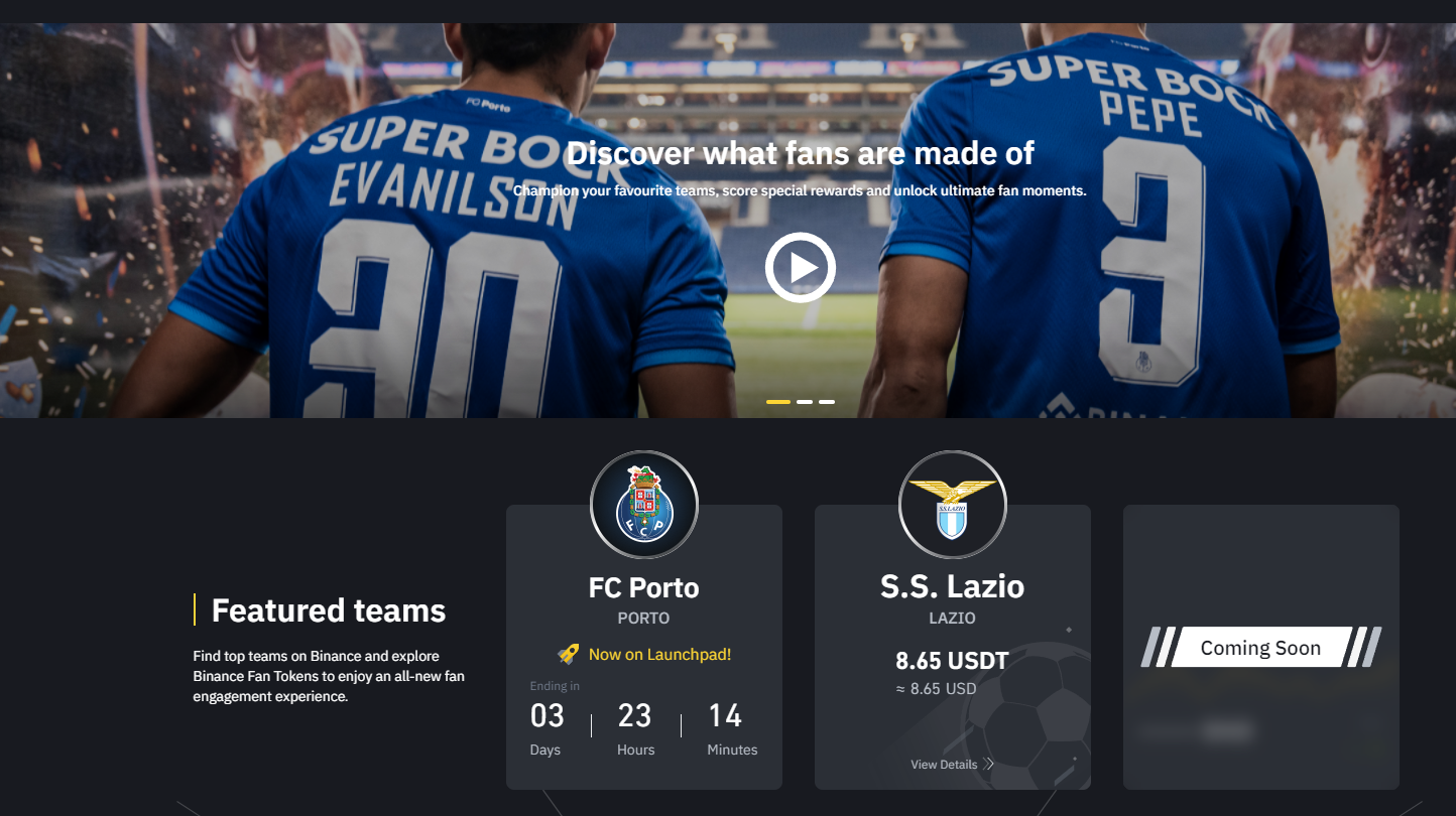 binance fan token-platform