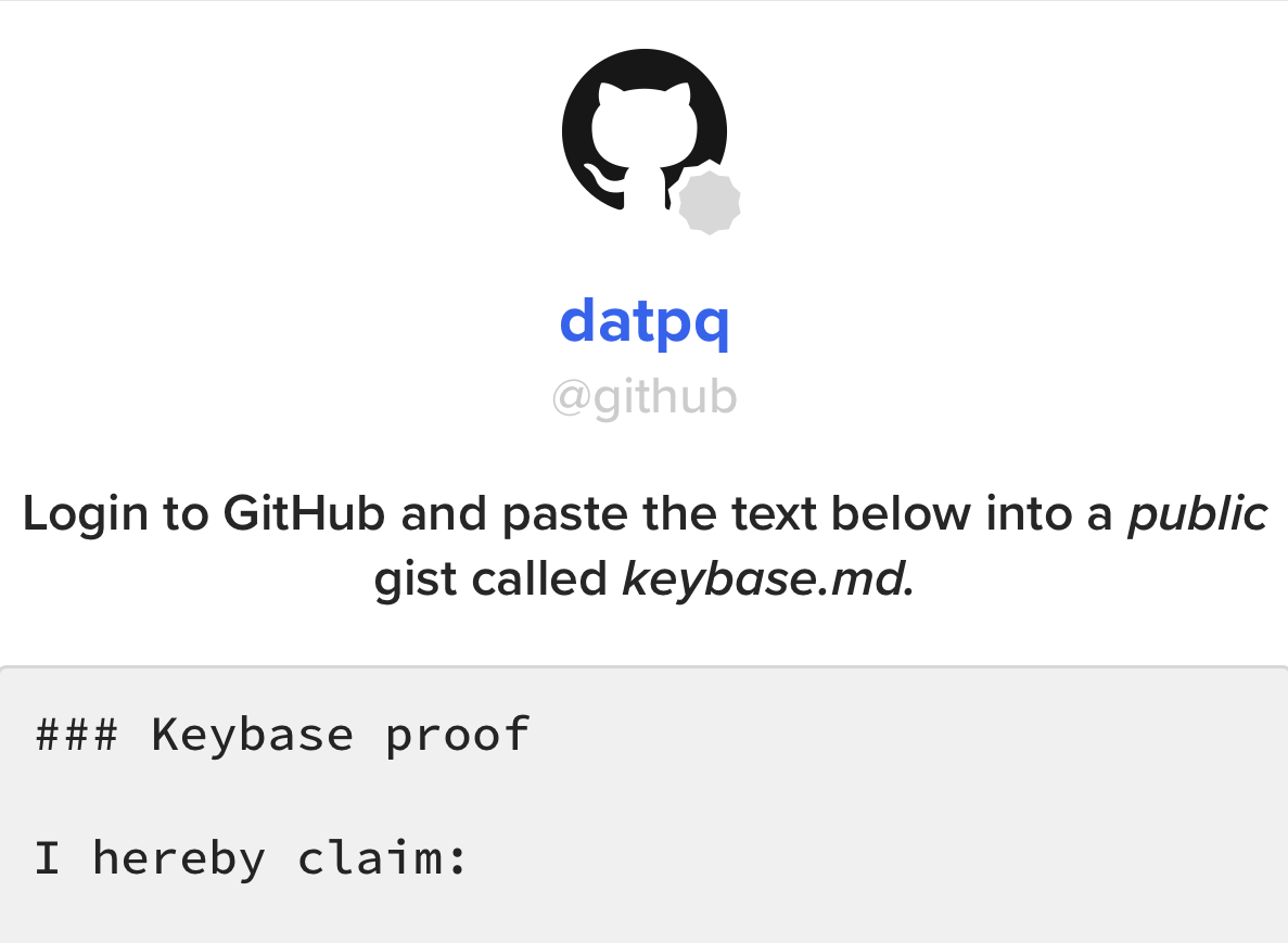 Sao chép Keybase proof