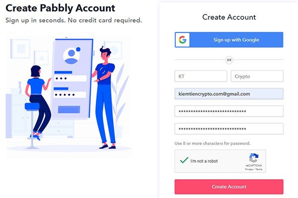 Hướng dẫn đăng ký tài khoản Pabbly